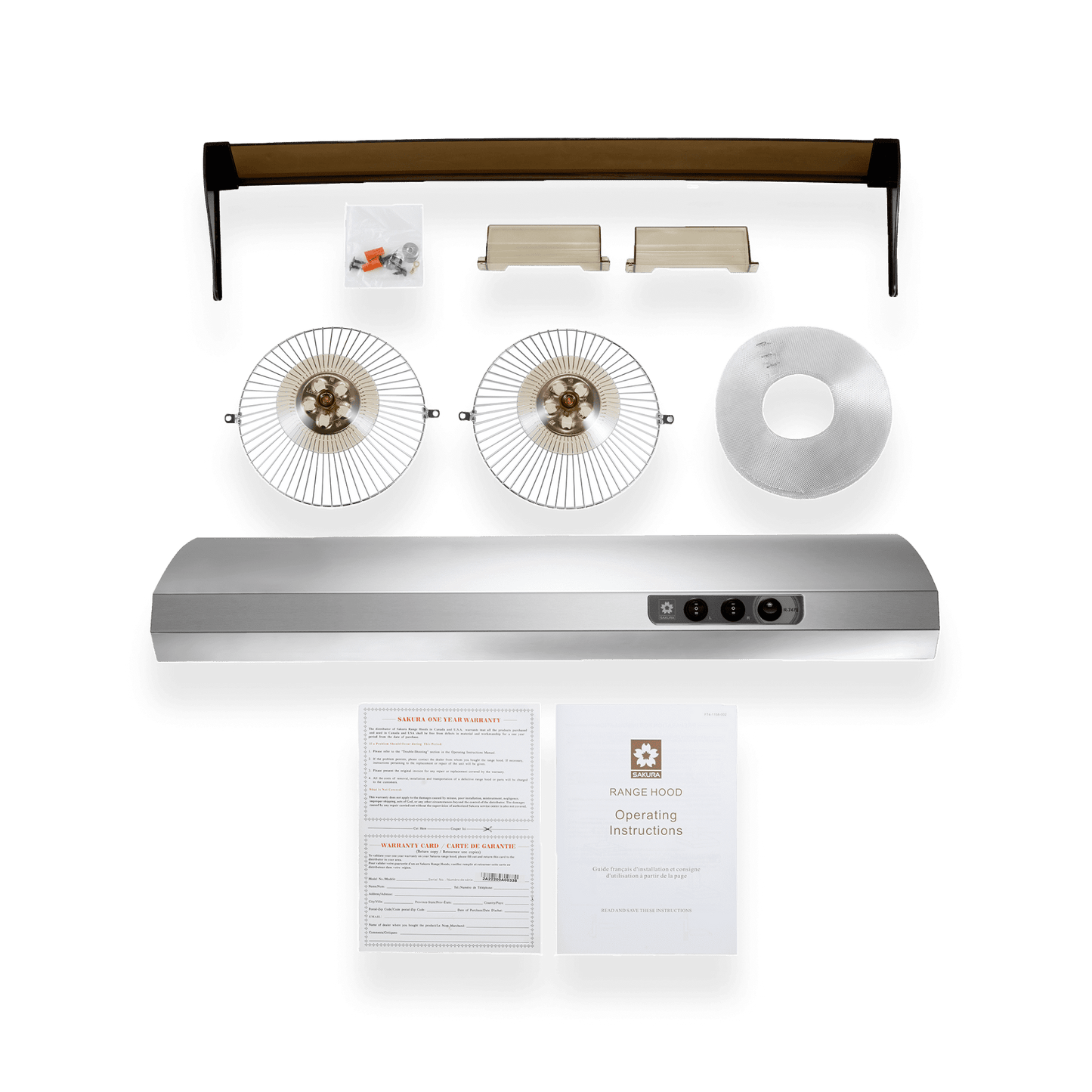 R-747II Sakura 30"or 36“ Range Hood Under-Cabinet