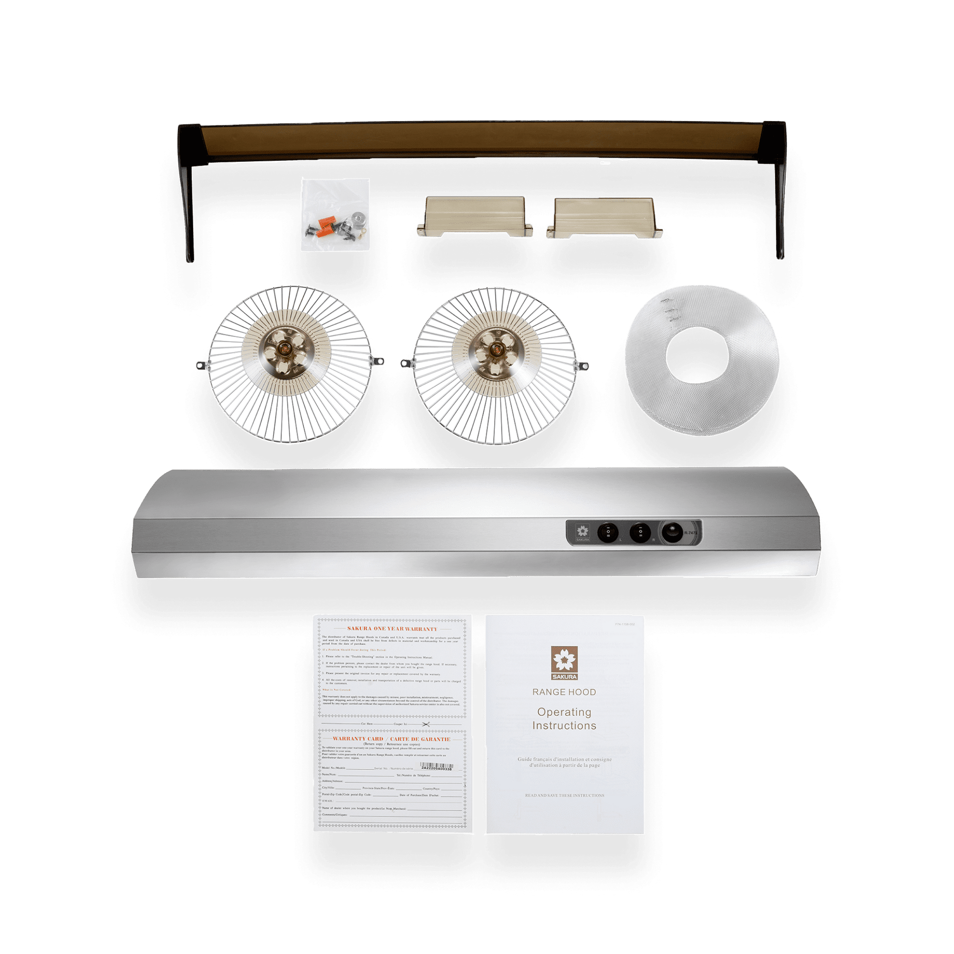 R-747II Sakura 30"or 36“ Range Hood Under-Cabinet