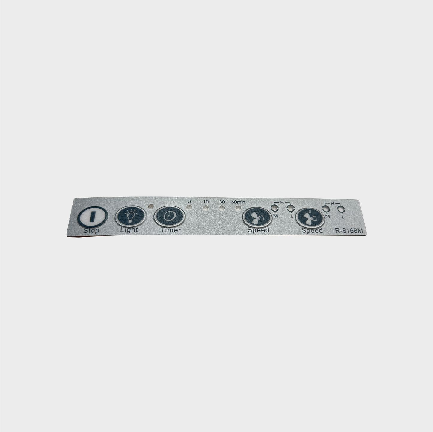 Sakura R8168M Range Hood Switch Pad Label