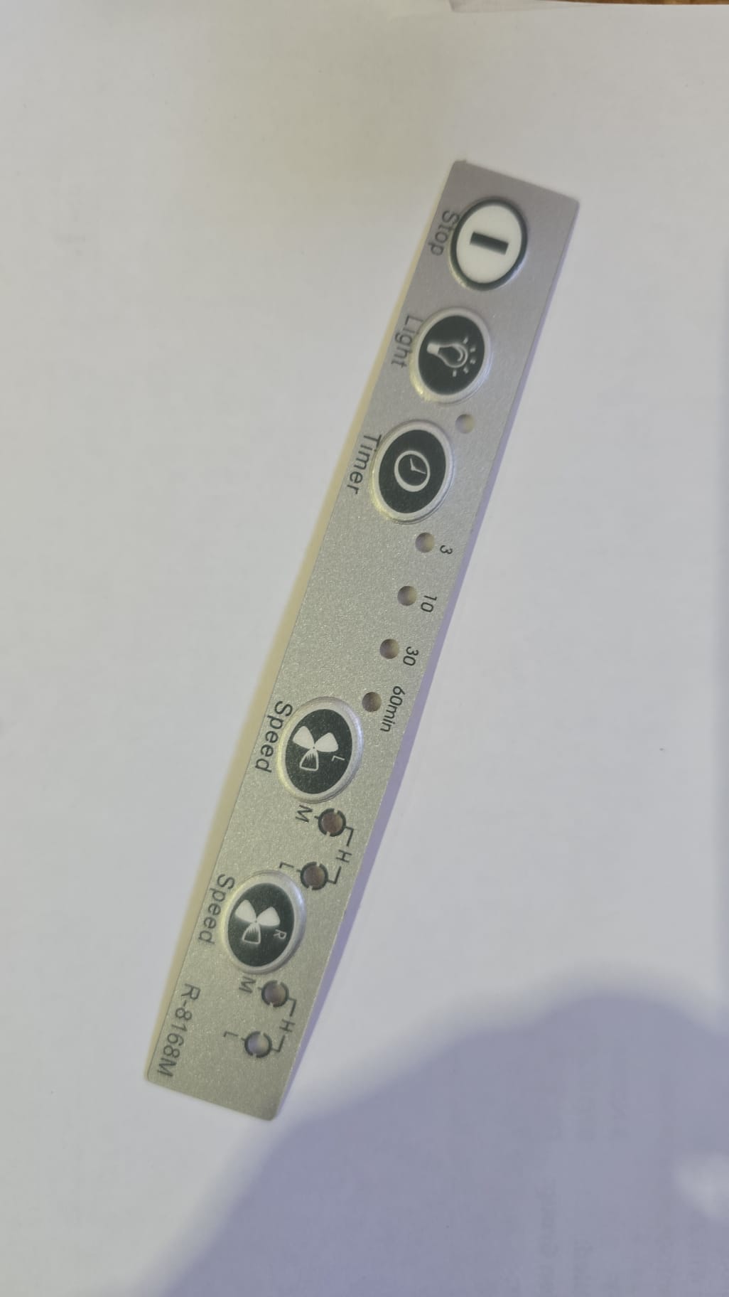 Control Panel and Label Sticker (R-8168M)
