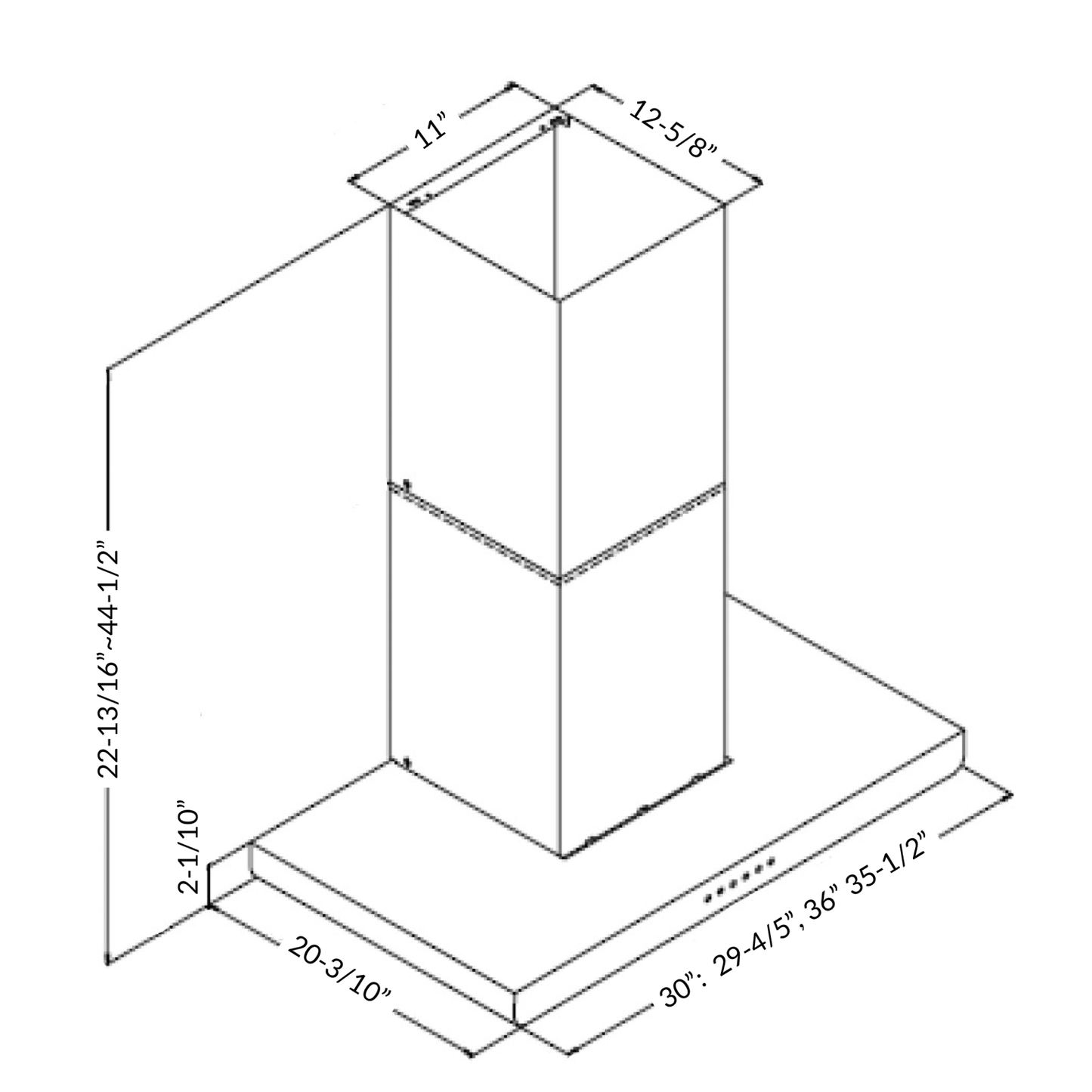 M-3000 Series Sakura 30" or 36" Range Hood