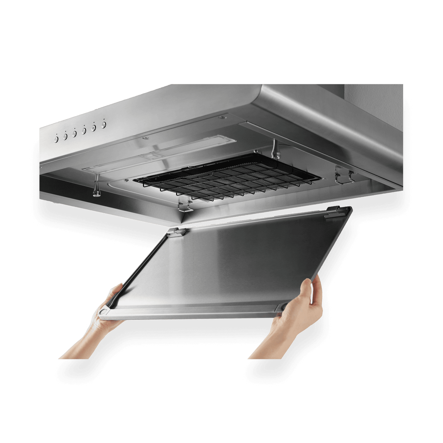 M6000 Wall-mount Chimney Range Hood Magnetic Rectification Plate integrated oil cup function