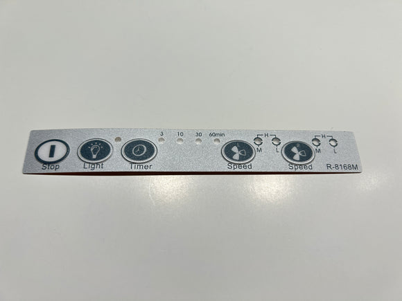 Control Label Sticker for R8168M
